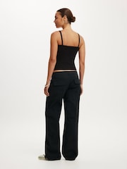 Cotton On Black Lexi Low Rise Utility Trousers - Image 2 of 5
