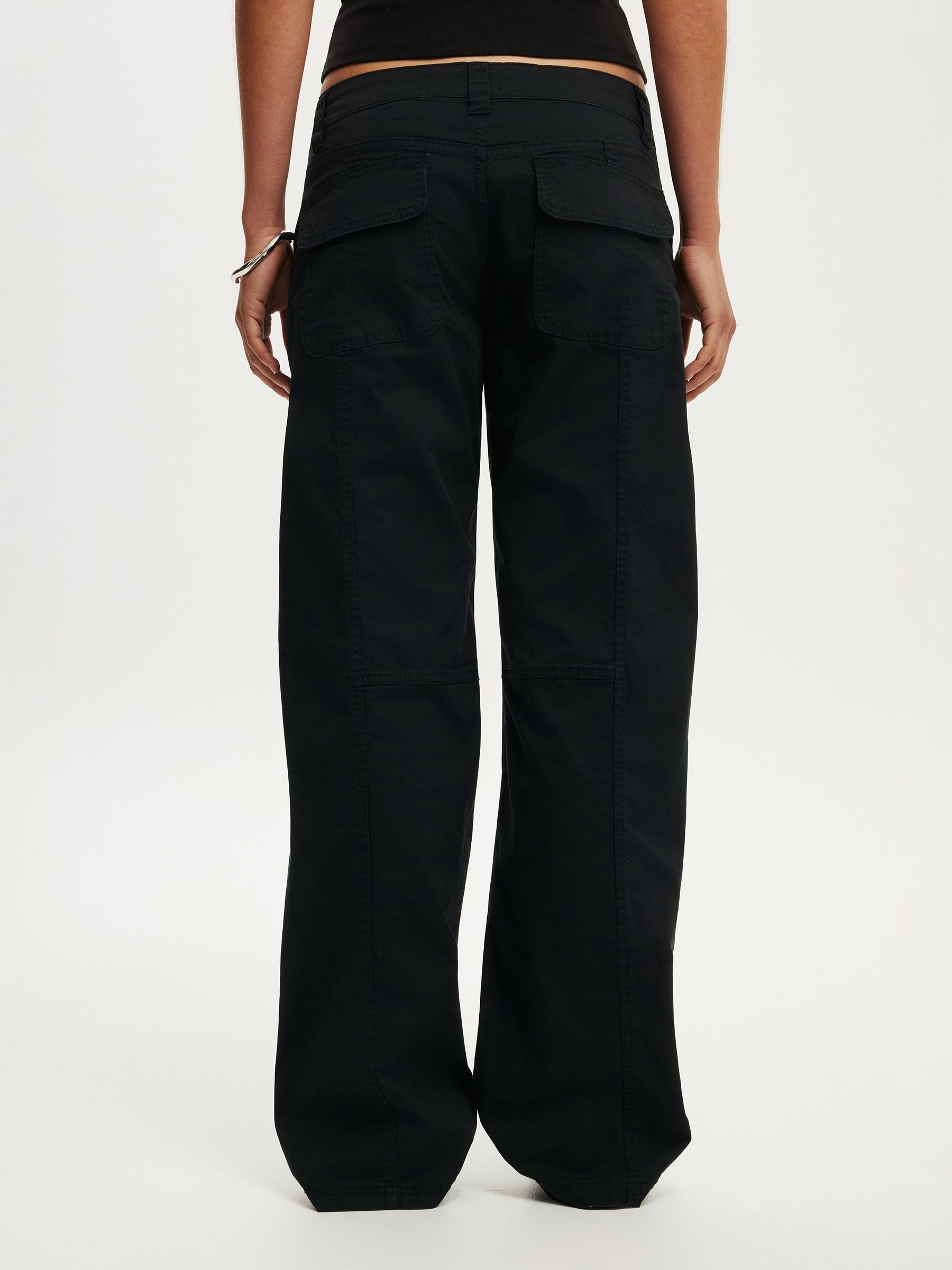 Buy Cotton On Black Lexi Low Rise Utility Trousers from Next USA