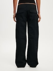 Cotton On Black Lexi Low Rise Utility Trousers - Image 4 of 5