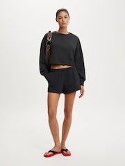 Cotton On Grey Cropped Fleece Jumper - Image 3 of 6