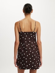 Cotton On Brown Luxe Linen Strappy Dress - Image 2 of 4