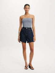 Cotton On Blue High 90 S Denim Shorts - Image 6 of 8