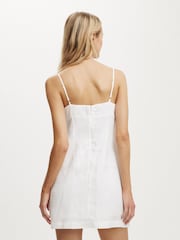 Cotton On White Luxe Linen Strappy Dress - Image 2 of 4