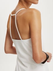 Cotton On White Isabelle Halter Neck Wrap Mini Dress - Image 4 of 4