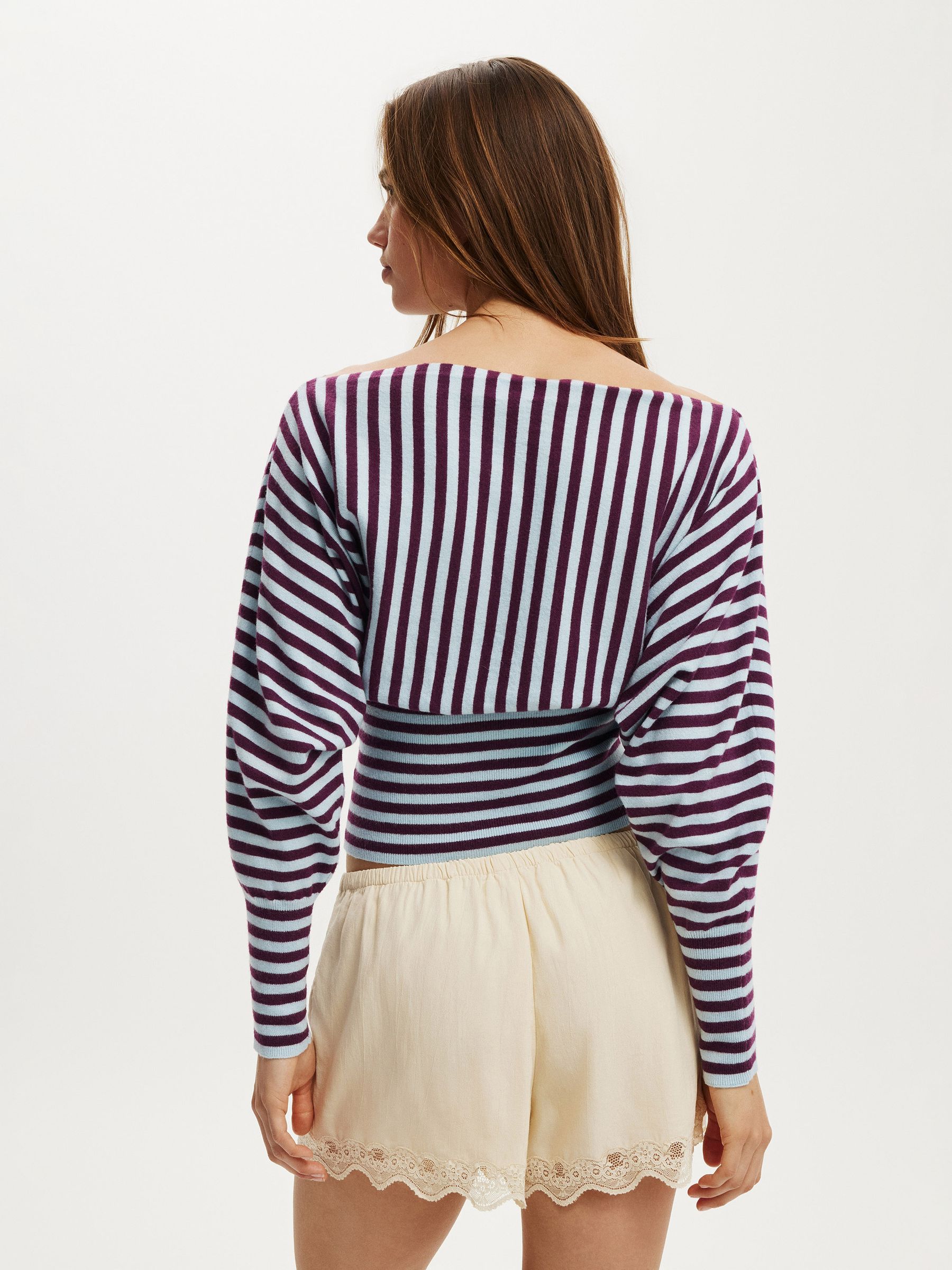cotton Buy Cotton On Purple Everfine Long Sleeve Batwing Knitwear Jumper