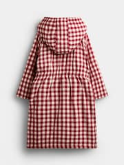 JoJo Maman Bébé Burgundy Gingham Dressing Gown - Image 4 of 6