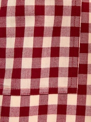 JoJo Maman Bébé Burgundy Gingham Dressing Gown - Image 6 of 6