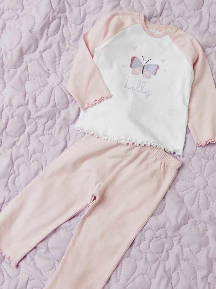 Personalised Butterfly Girl Pyjamas by My 1st Years - Image 1 of 4