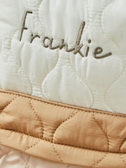 Personalised Colour Block Quilted Medium Backpack by My 1st Years - Image 3 of 3