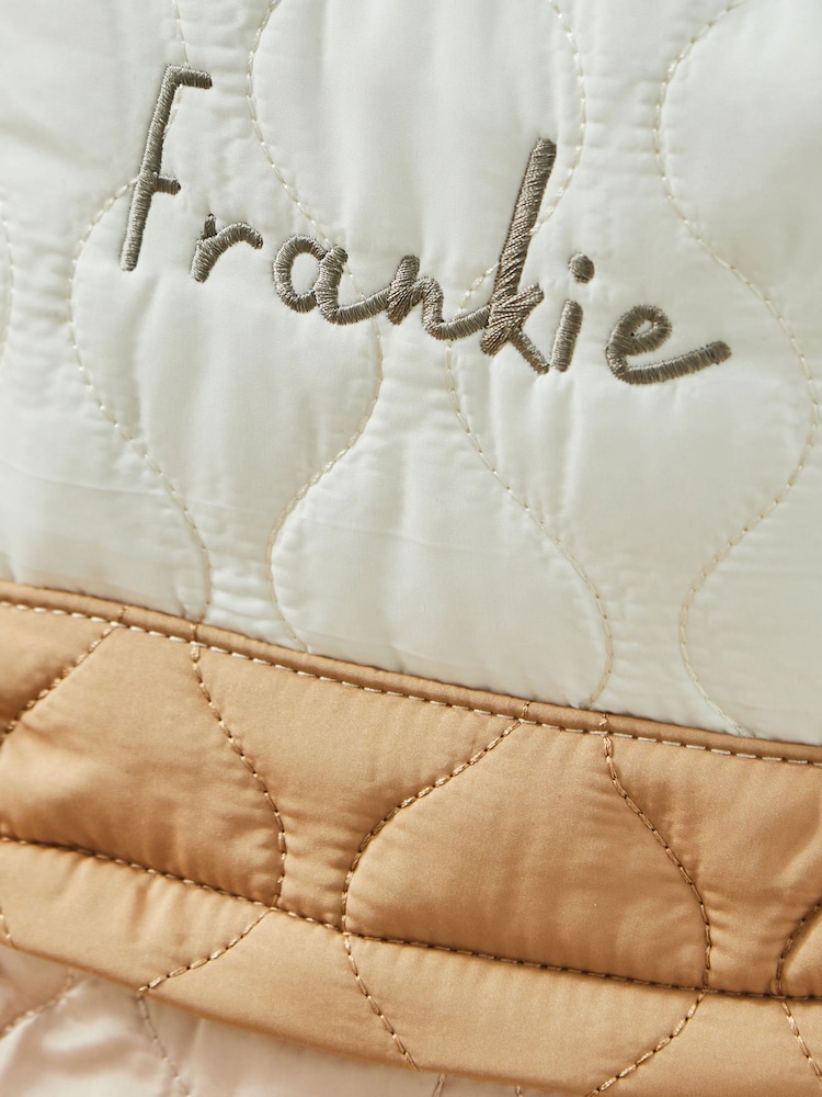 Personalised Colour Block Quilted Medium Backpack by My 1st Years - Image 3 of 3 Personalised Colour Block Quilted Medium Backpack by My 1st Years - Image 3 of 3