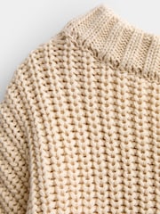 JoJo Maman Bébé Natural Pumpkin Embroidered Knitted Jumper - Image 3 of 4