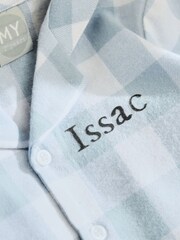 Personalised Traditional Blue Checkered Pyjamas Set by My 1st Years - Image 3 of 3