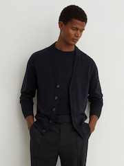 Reiss Ashcroft Merino Wool V-Neck Cardigan - Slika 1 od 7