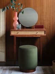 Swoon Mid Brown Raphia Acacia Wood One Drawer Dressing Table - Image 1 of 7