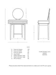Swoon Mid Brown Raphia Acacia Wood One Drawer Dressing Table - Image 6 of 7