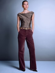 Neutral Tailored Wide Leg Jeans - Image 1 of 8