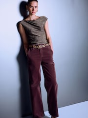 Neutral Tailored Wide Leg Jeans - Image 2 of 8