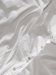 Bedfolk Snow Relaxed Duvet Cover - Image 5 of 6