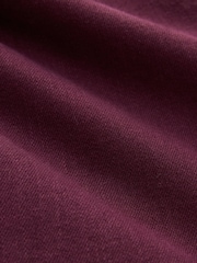 Burgundy Red - High Rise Stretch Wide Leg Jeans - Larawan 7 ng 8