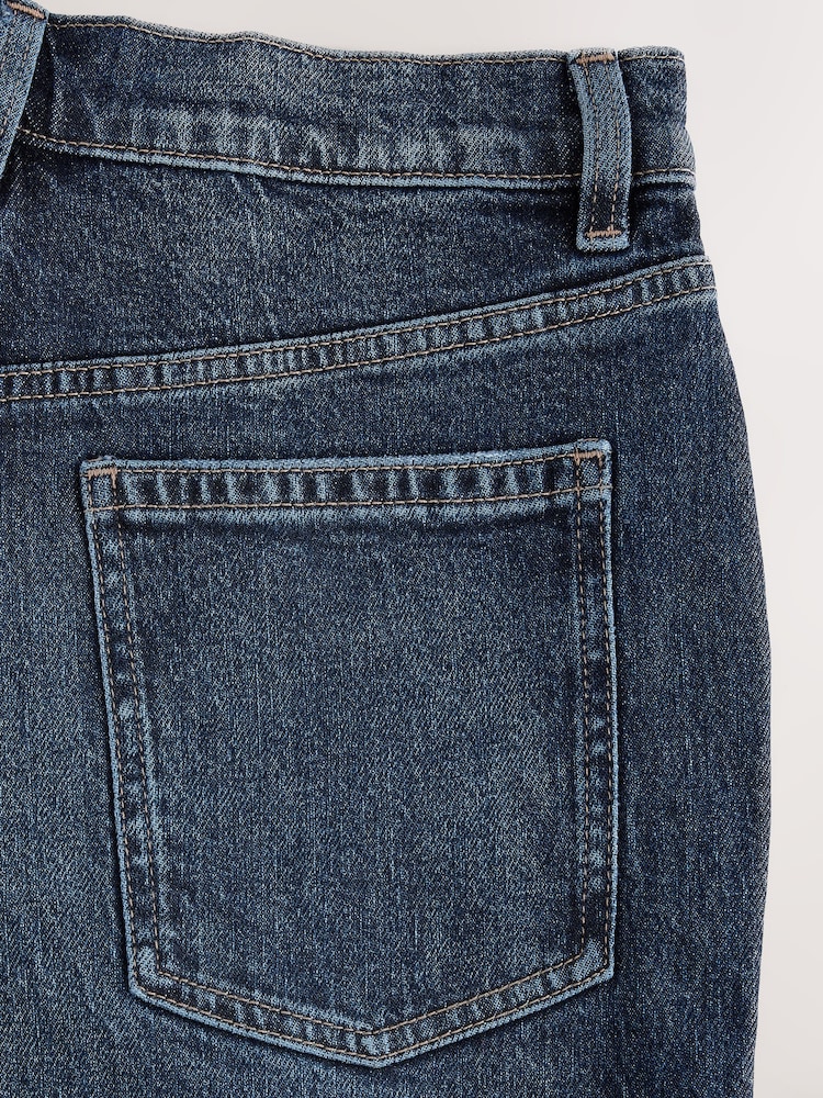 Dark Blue Stovepipe Straight Leg Jeans - Image 5 of 5