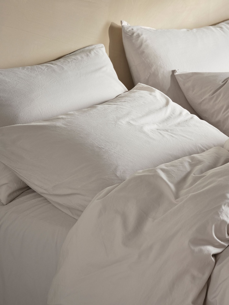 Bedfolk Clay Relaxed Cotton Deep Fitted Sheet - Image 1 of 4 Bedfolk Clay Relaxed Cotton Deep Fitted Sheet - Image 1 of 4