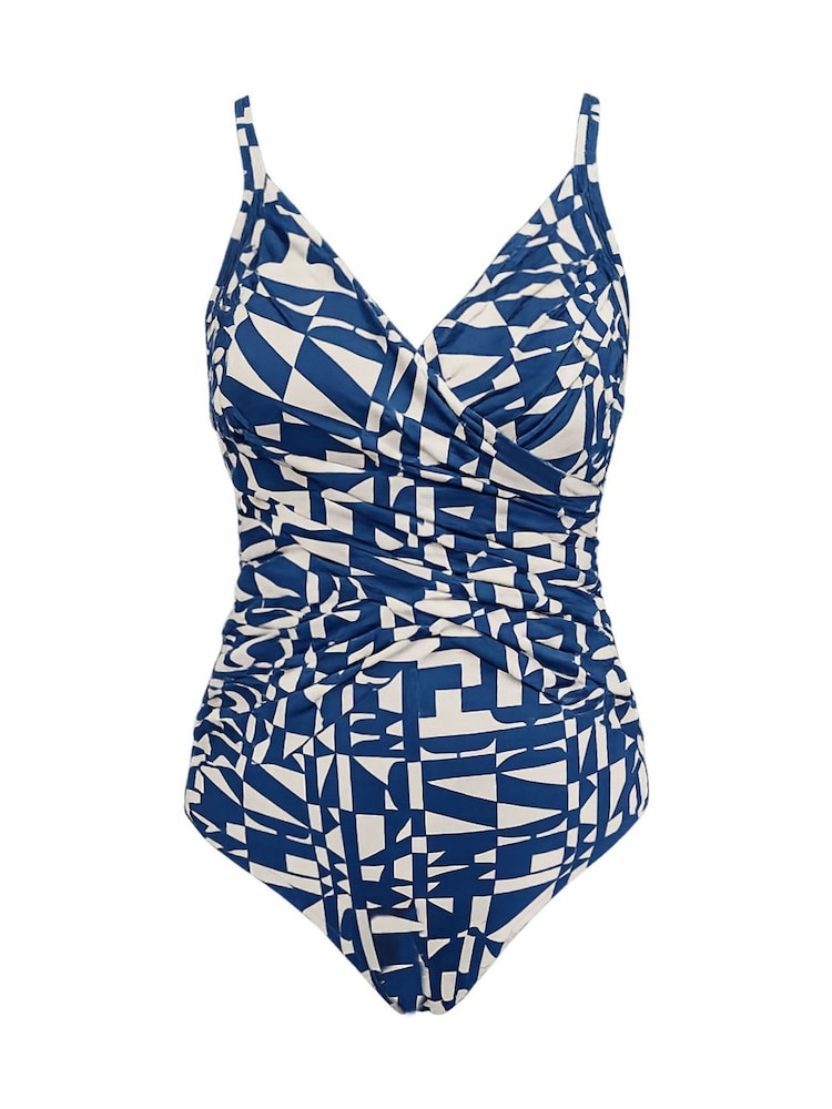 Seaspray Blue Jaipur Double Draped Swimsuit - Image 8 of 8
