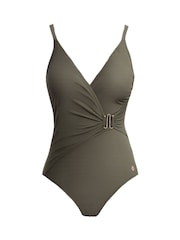 Seaspray Green Regular Length Eva Mock Wrap Swimsuit - Image 6 of 6