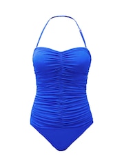 藍色 - Seaspray Leila Bandeau Ruched Swimsuit - 圖片 8/8