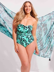 Seaspray Green Seychelles Twist-Bust Bandeau Swimsuit - Image 3 of 7