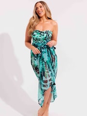 Seaspray Green Seychelles Twist-Bust Bandeau Swimsuit - Image 5 of 7