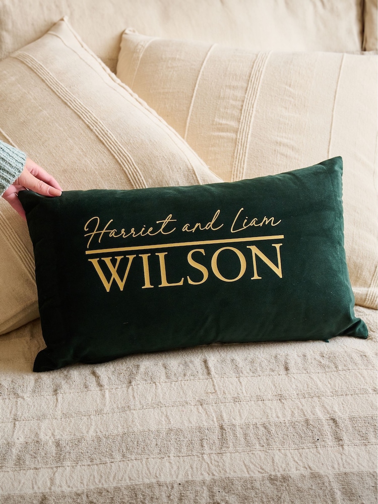 Personalised Couples Wedding Decorative Cushion by No Ordinary Gift - Image 1 of 2