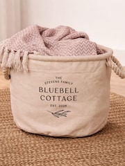 Personalised Canvas Home Storage Basket by No Ordinary Gift - Image 1 of 1