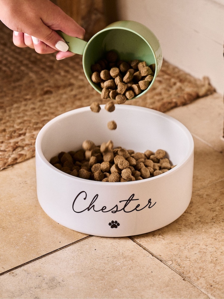 Personalised Paw Print Pet Bowl by No Ordinary Gift - Image 1 of 2