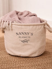 Personalised Canvas Storage Basket by No Ordinary Gift - Image 1 of 2