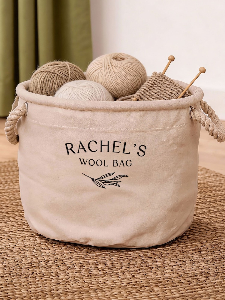 Personalised Canvas Storage Basket by No Ordinary Gift - Image 2 of 2
