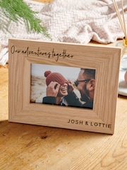 Our Adventures Together Wooden Personalised Frame by No Ordinary Gift - Image 1 of 1