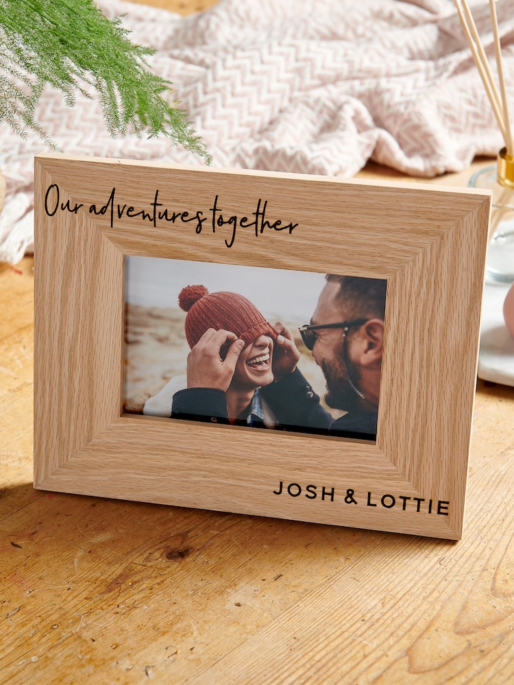 Our Adventures Together Wooden Personalised Frame by No Ordinary Gift - Image 1 of 1