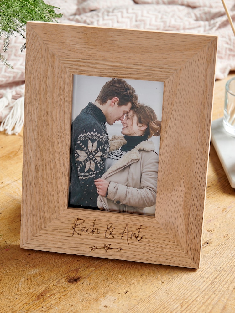 Personalised Wooden Wedding Picture Frame by No Ordinary Gift - Image 1 of 1