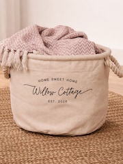 Home Sweet Home Canvas Storage Basket by No Ordinary Gift - Image 1 of 1