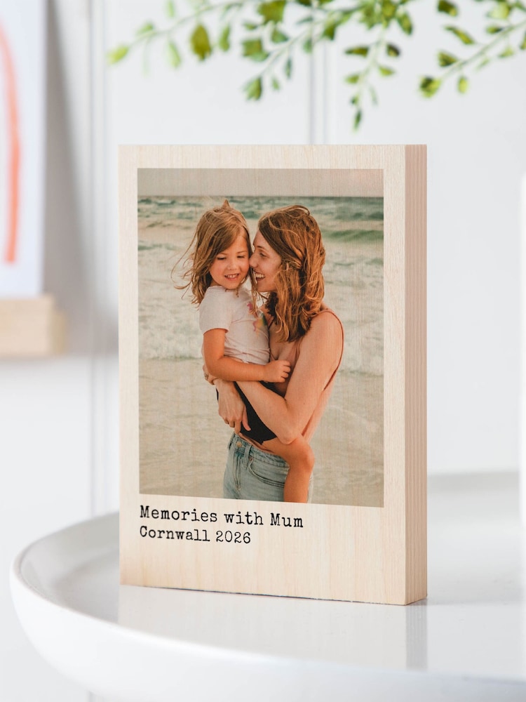 Mother's Day Wooden Photo Block by No Ordinary Gift - Image 1 of 2