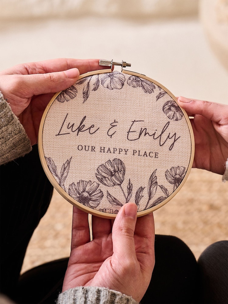 Personalised Our Happy Place Hoop by No Ordinary Gift - Image 1 of 1