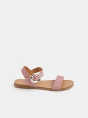 Yours Curve Pink Wide Fit Buckle Detail Sandals - Image 3 of 5
