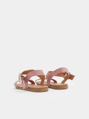 Yours Curve Pink Wide Fit Buckle Detail Sandals - Image 4 of 5