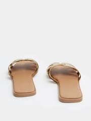 Guld - Yours Curve Utskurna Mule Sandaler - Bild 4 av 5