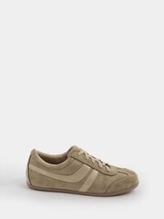 Yours Curve Brown Extra-Wide Fit Low Retro Stripe Trainers - Image 3 of 5