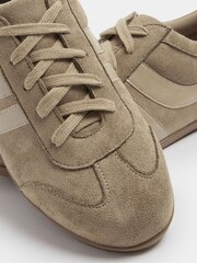 Yours Curve Brown Extra-Wide Fit Low Retro Stripe Trainers - Image 5 of 5