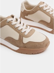 Přírodní - Yours Curve Extra-Wide Fit Panelled Runner Trainers - Obrázek 5 z 5