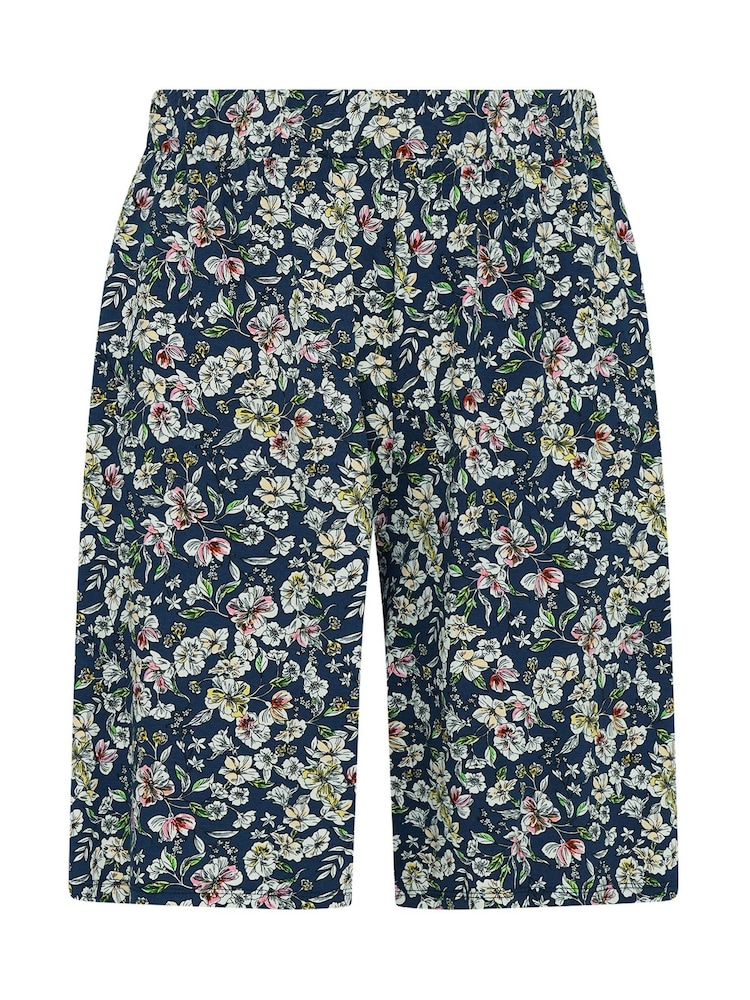 Yours Curve Blue Floral Ditsy Shorts - Image 5 of 5