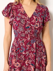 Long Tall Sally Red Floral Button Through Maxi Dress - Image 4 of 5