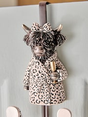 Bronze Hamish The Highland Cow Leopard Over The Door Hook - Image 2 of 4